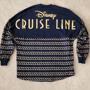 Disney Navy and Gold Cruise Line Women's Top
